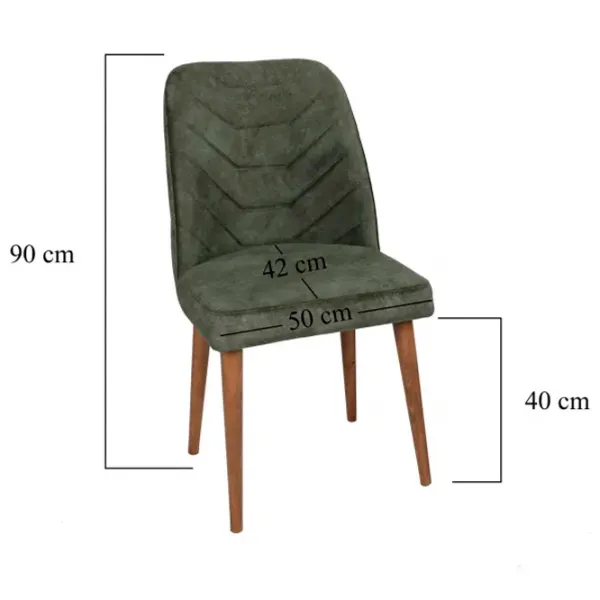 Set scaune de bucătarie Trendy Dallas Catifea/ Khaki Brown photo 8