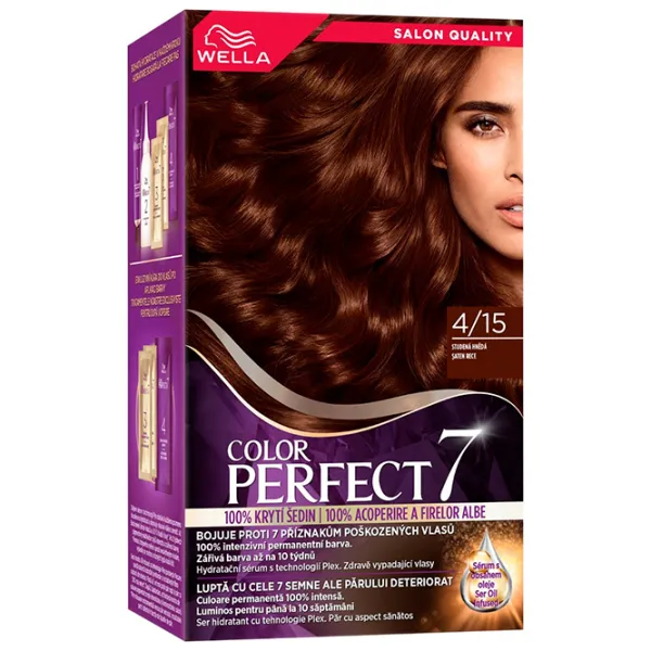 Vopsea de păr Wella Color Perfect Cod culoare: 4/15, 0.135l photo 1