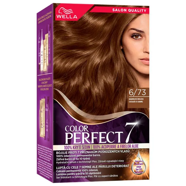 Vopsea de păr Wella Color Perfect Cod culoare: 6/73, 0.135l photo 1