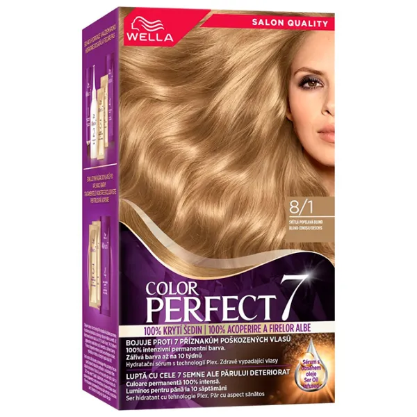 Vopsea de păr Wella Color Perfect Cod culoare: 8/1, 0.135l photo 1