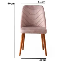 Set scaune de bucătarie Trendy Dallas Catifea/ Pink Brown photo 4