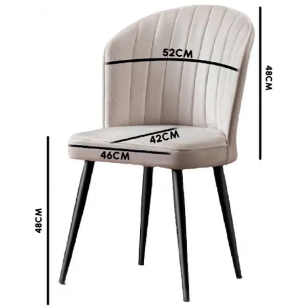 Set scaune de bucătarie Trendy Rubi Textil/ Cream Brown photo 4