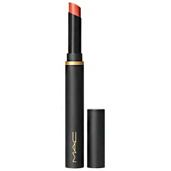 Губная помада MAC POWDER KISS VELVET BLUR SLIM  Stick / Красно-Оранжевый photo 1