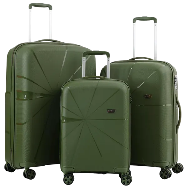 Valiză CCS 5264 Set 105l/ Khaki photo 1