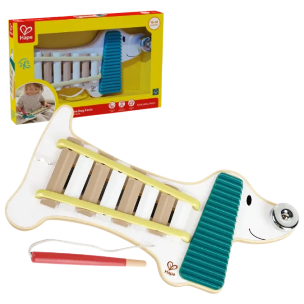 Ксилофон Hape Dog Xenia 3 года / Белый photo 1
