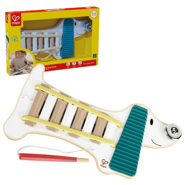 Ксилофон Hape Dog Xenia 3 года / Белый photo 1