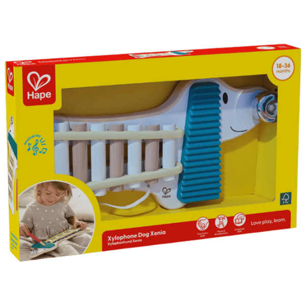 Ксилофон Hape Dog Xenia 3 года / Белый photo 6