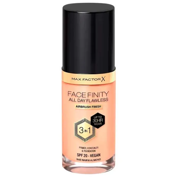 Fond de ten Max Factor Face Finity All Day Flawless 3 in 1 Foundation 0.03l / Warm Almond photo 1