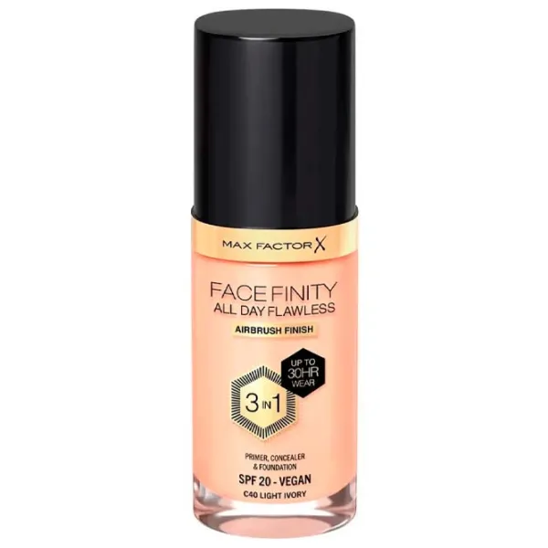 Fond de ten Max Factor Face Finity All Day Flawless 3 in 1 Foundation 0.03l / Light Ivory photo 1