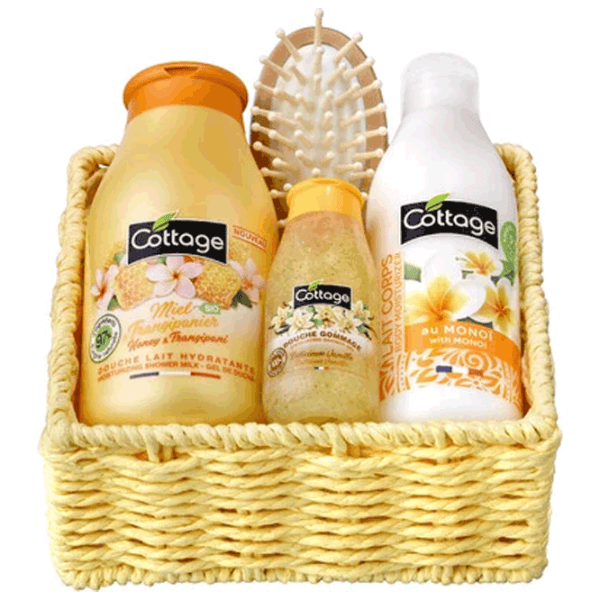 Seturi cosmetice unisex Cottage COFFRET LAIT MIEL & FRANGIPANIER 4 / 0.05l photo 1