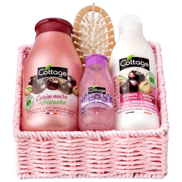 Наборы косметики для женщин Cottage COFFRET LAIT CERISE NOIRE & PISTACHE 3 / 0.05л photo 1