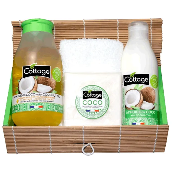 Наборы косметики для женщин Cottage COCONUT OIL BEAUTY RITUAL GIFT BOX 3 / 0.2л photo 1