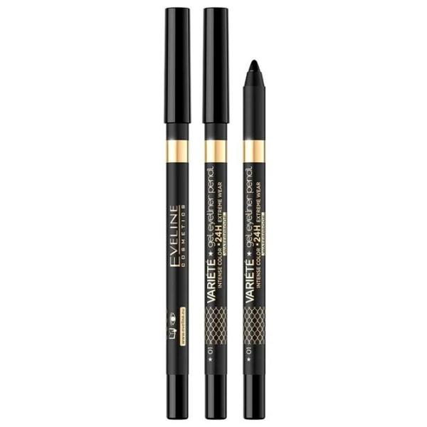 Creion pentru ochi Eveline Cosmetics EV Variete Gel Eye  / Black photo 1