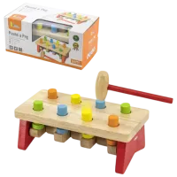Joc educativ VIGA Pound a Peg 59719 3+ / Red