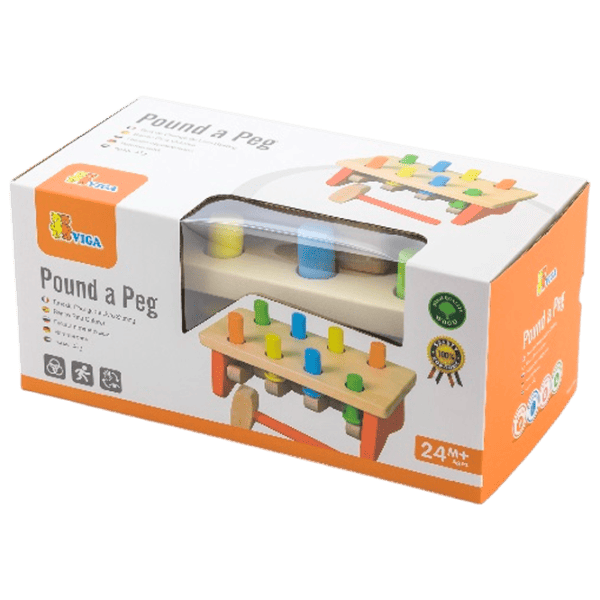 Joc educativ VIGA Pound a Peg 59719 3+ / Red photo 5