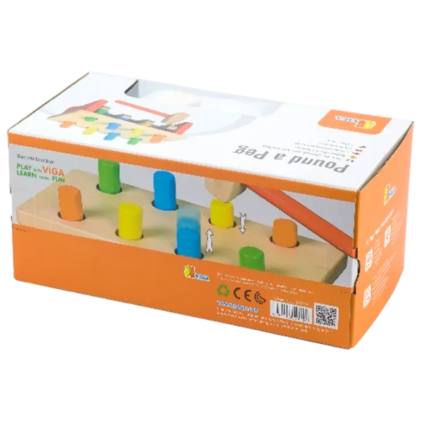 Joc educativ VIGA Pound a Peg 59719 3+ / Red photo 6