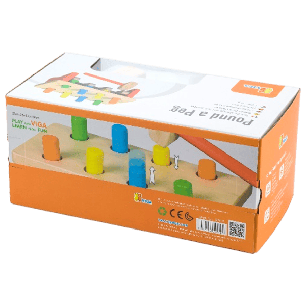 Joc educativ VIGA Pound a Peg 59719 3+ / Red photo 6