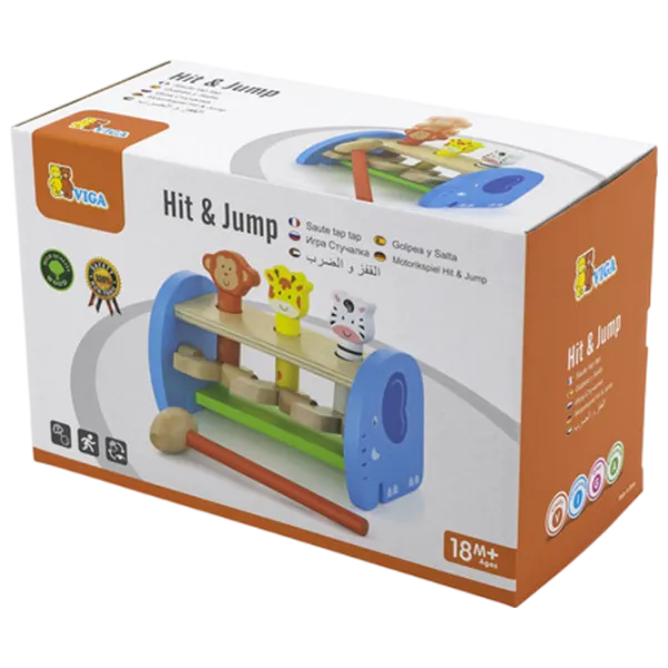 Joc educativ VIGA Animals Hit & Jump 50683 1.5+ / Multicolor photo 2