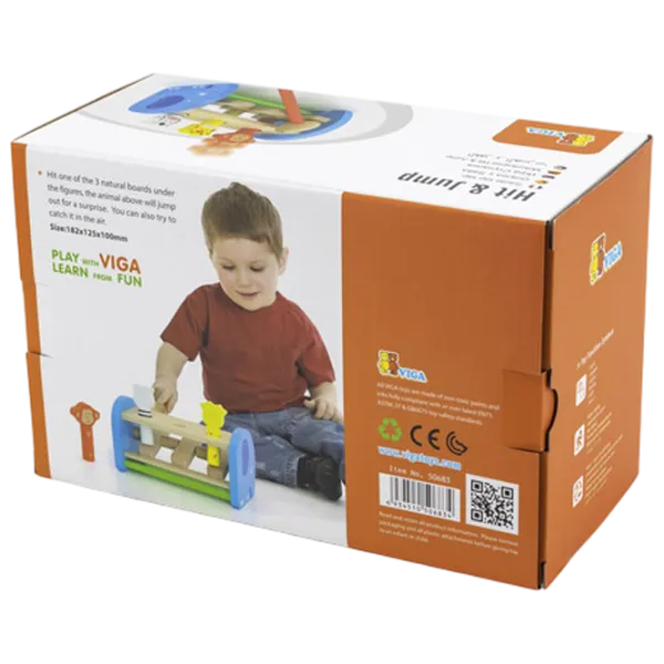Joc educativ VIGA Animals Hit & Jump 50683 1.5+ / Multicolor photo 3