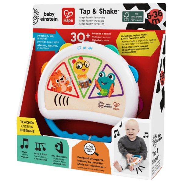Тамбурина Hape Tap & Shake 6 месяцев / Белый photo 3