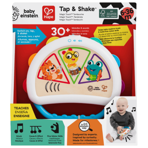 Тамбурина Hape Tap & Shake 6 месяцев / Белый photo 4