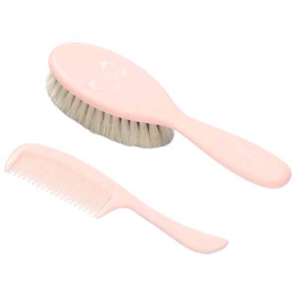 Pieptene și perie BabyOno 0568/04 Pink / Plastic photo 1