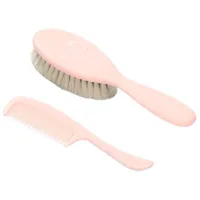 Pieptene și perie BabyOno 0568/04 Pink / Plastic