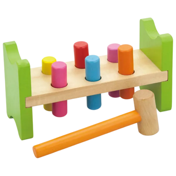 Joc educativ VIGA Hammer the nails 50827 3+ / Multicolor photo 1