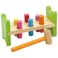 Joc educativ VIGA Hammer the nails 50827 3+ / Multicolor