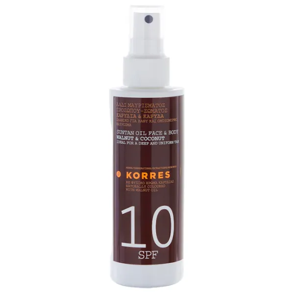 Spray de protecție solară KORRES Sunscreen Body Walnut + Coconut Brown / 0.15l photo 1