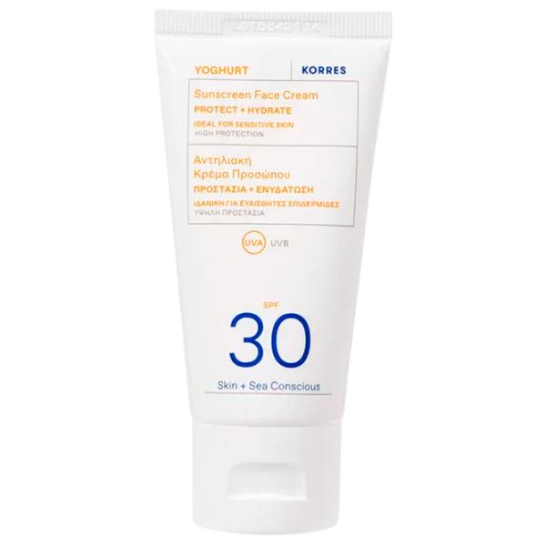 Cremă de protecție solară KORRES Yoghurt Sunscreen Face Cream White / 0.05l photo 1