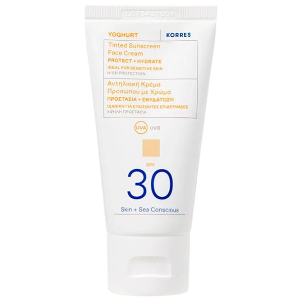 Cremă de protecție solară KORRES Yoghurt Tinted Sunscreen Face Cream White / 0.05l photo 1