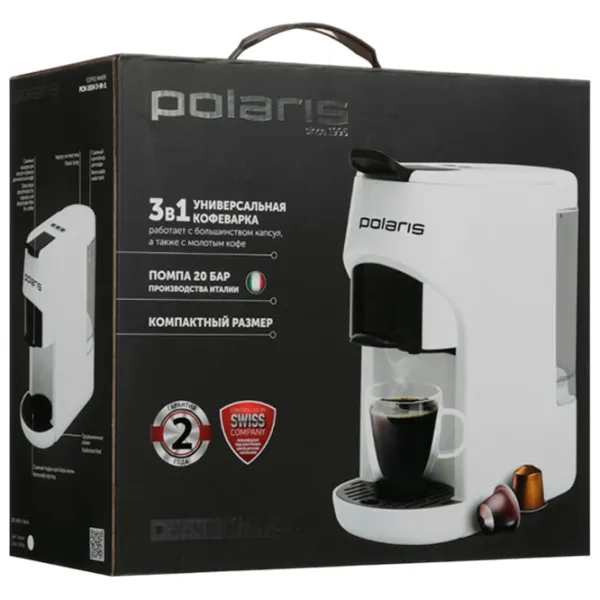 Кофемашина Polaris PCM2034 Автоматическая / 0.6 л / Белый photo 8