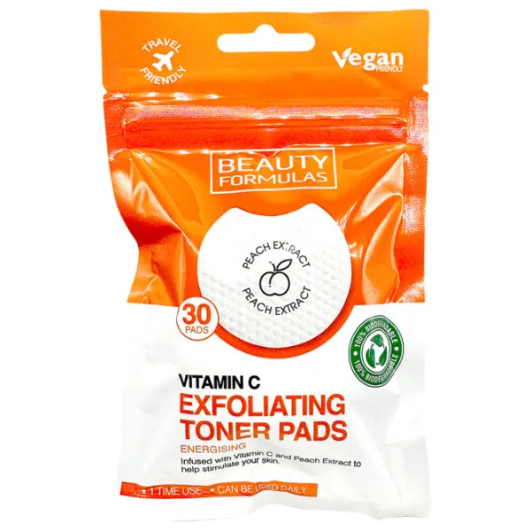 Discuri exfoliate Beauty Formulas Vitamina C.30 buc.  / pentru femei photo 1