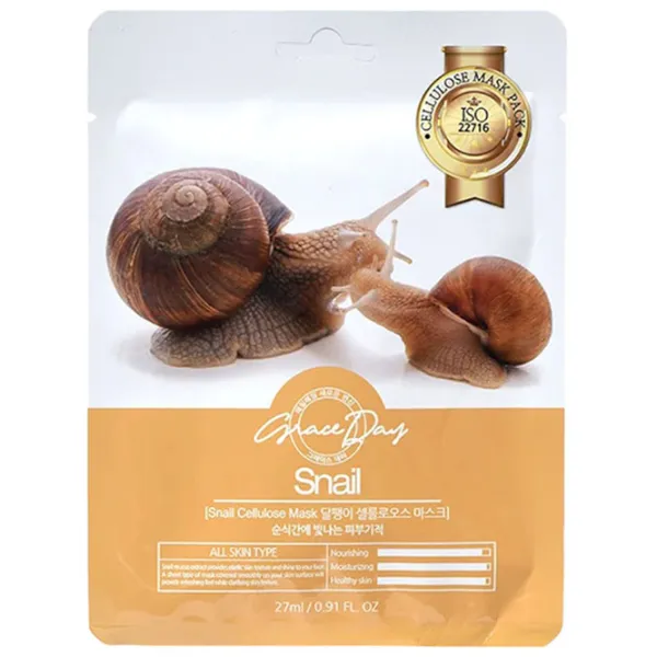 Медицинская маска Grace Day Snail Маска / Все типы photo 1