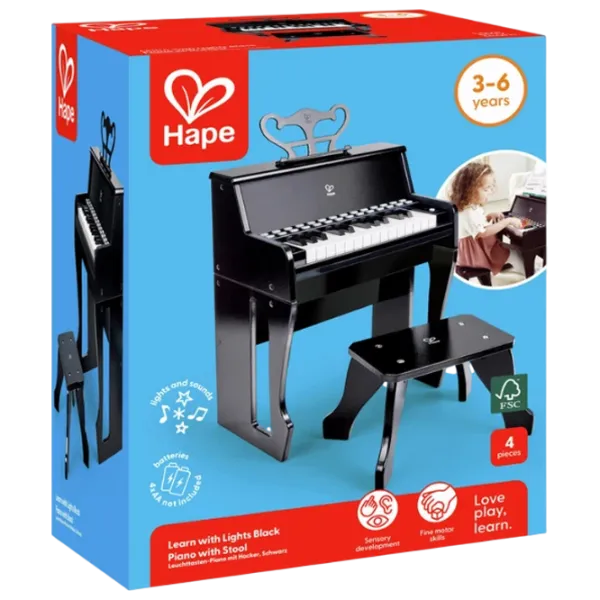 Пианино для детей Hape E0629 37 клавиш  / Черный photo 5