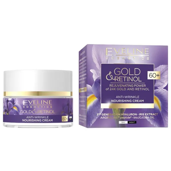 Cremă pentru față Eveline Cosmetics Gold & Retinol Toate tipurile / 0.05l photo 1