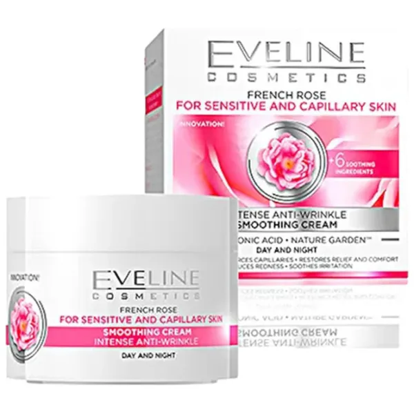 Cremă pentru față Eveline Cosmetics Acid hialuronic+Trandafir Toate tipurile / 0.05l photo 1