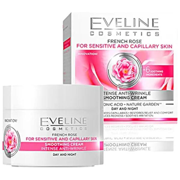Cremă pentru față Eveline Cosmetics Acid hialuronic+Trandafir Toate tipurile / 0.05l photo 1