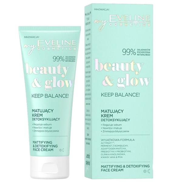 Cremă pentru față Eveline Cosmetics Beauty & Glow  Toate tipurile / 0.075l photo 1