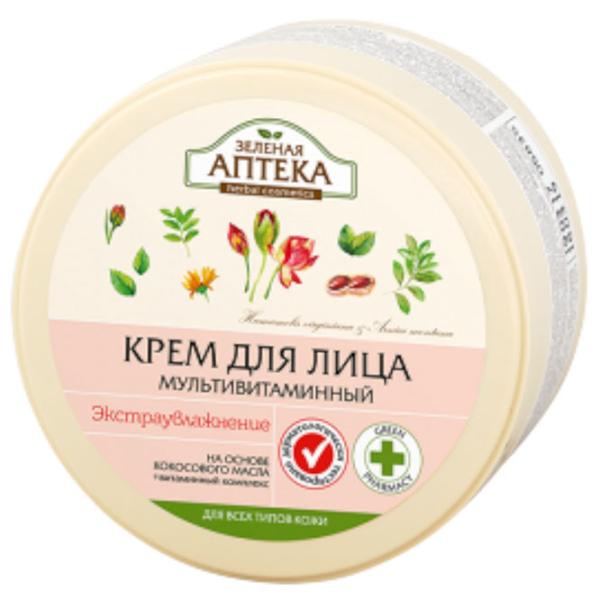 Крем для лица ЗЕЛЁНАЯ АПТЕКА поливитамины Все типы / 0.2л photo 1