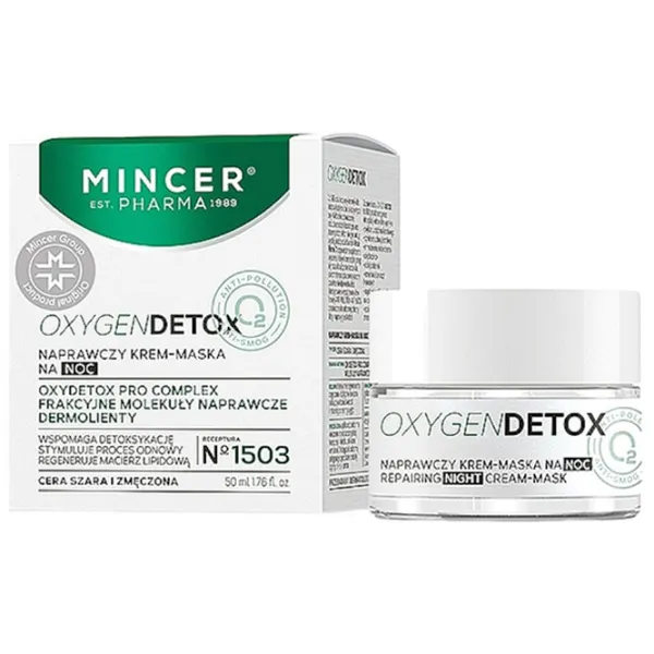Крем для лица Mincer Pharma Детоксикационный крем с кислородом Все типы / 0.05л photo 1