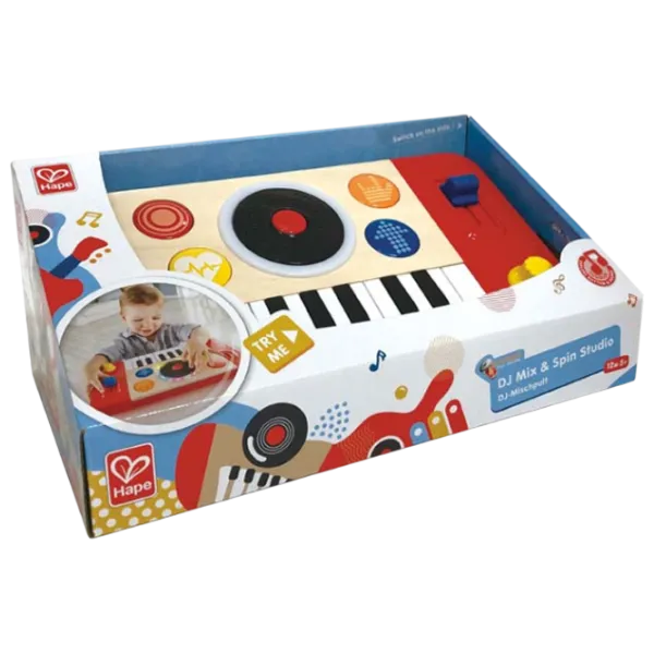 Синтезатор Hape DJ Mix & Spin 12 месяцев / Красный photo 4