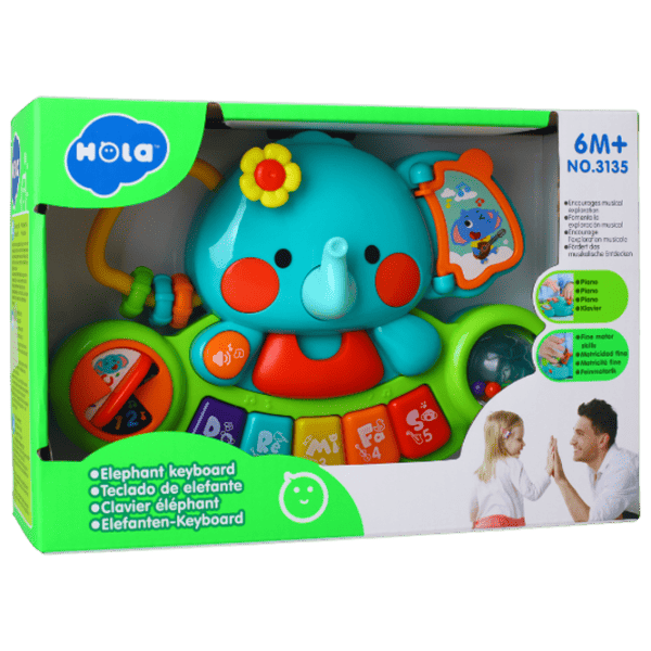 Pian Hola Toys Elephant 12 luni / Green photo 3