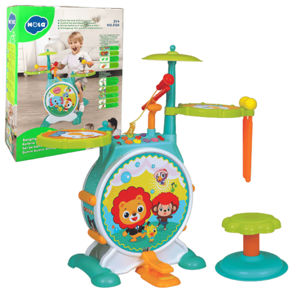 Tobă Hola Toys Bopping Drum Set 3 ani / Blue photo 1