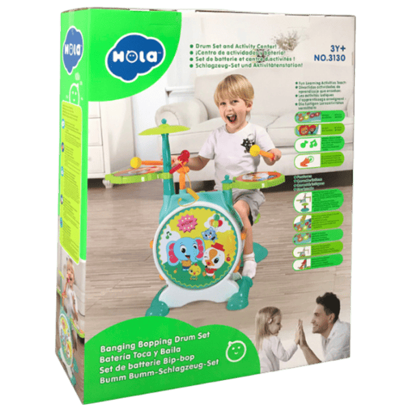 Tobă Hola Toys Bopping Drum Set 3 ani / Blue photo 3