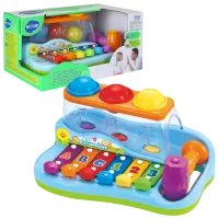 Xilofon Hola Toys Pop N Play 3 ani / Blue