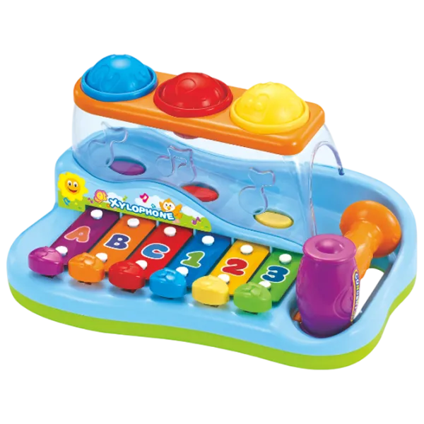 Xilofon Hola Toys Pop N Play 3 ani / Blue photo 2