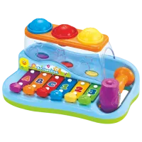 Xilofon Hola Toys Pop N Play 3 ani / Blue photo 2