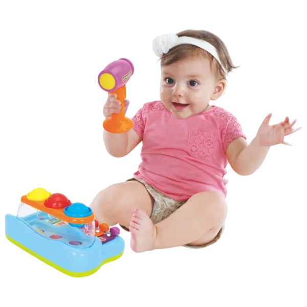Xilofon Hola Toys Pop N Play 3 ani / Blue photo 4